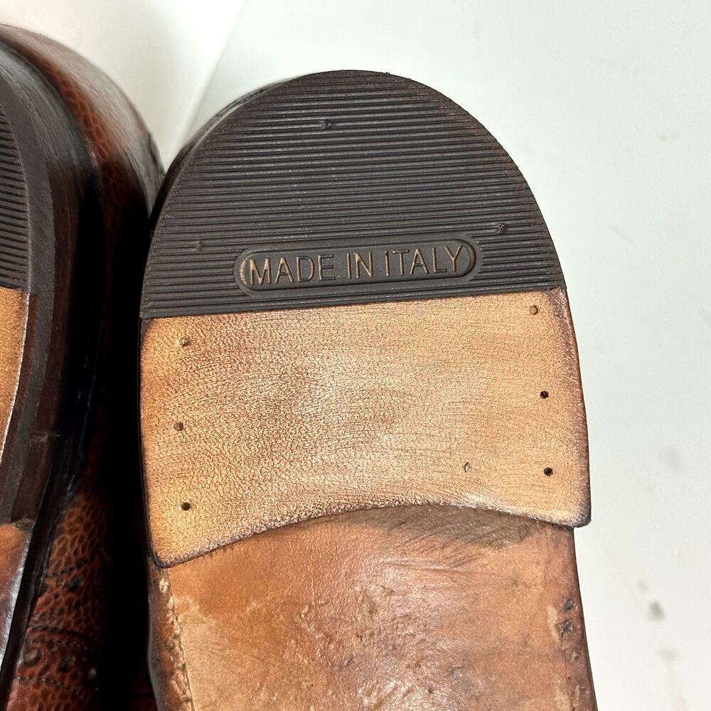 NEW HEELS Tricker's Brown Scotch Grain Oxford Bal Bench Made in England US 10 D - Picture 12 of 12